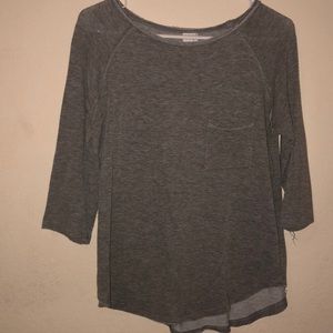 Gray 3/4 Sleeve Top